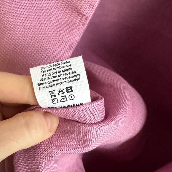 NWT BONDI BORN Martinique Wrap-effect Organic Linen Mini Dress - Pink size large - Picture 16 of 16